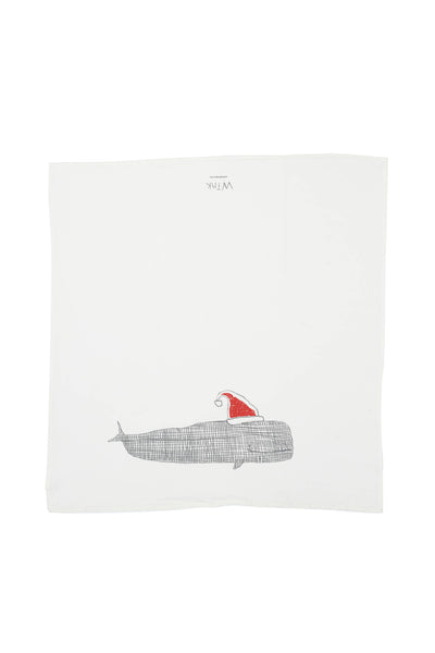 Festive whale tea towel - Bodega Nantucket