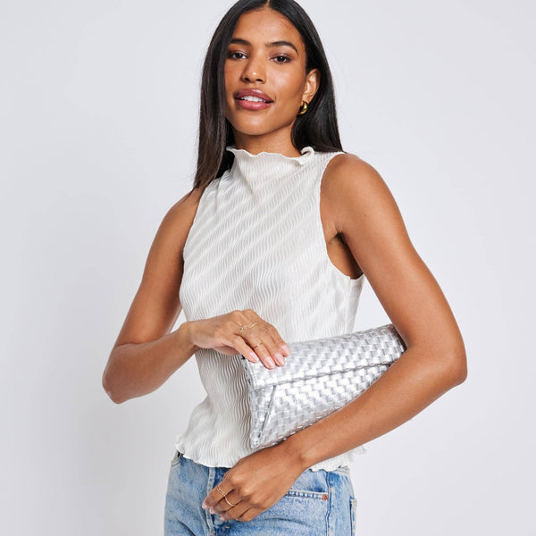 Priscilla Woven Clutch Nude - Bodega Nantucket