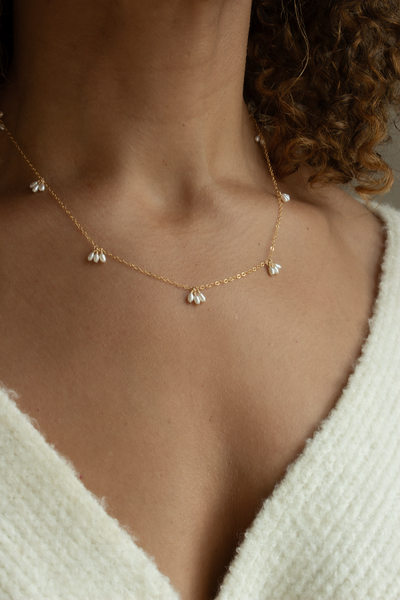 Pearl Trio Droplets Necklace - Bodega Nantucket