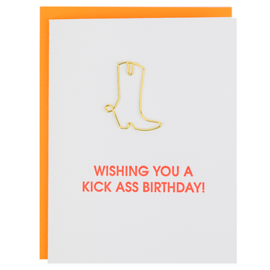 Wishing You A Kick Ass Birthday - Paper Clip Card - Bodega Nantucket
