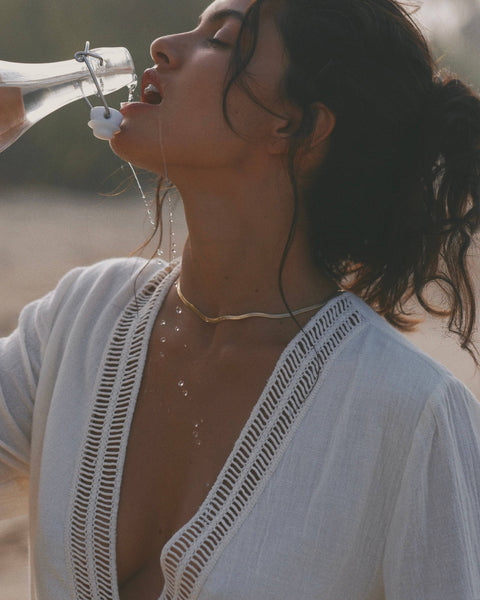 Positano Dress - Natural - Bodega Nantucket