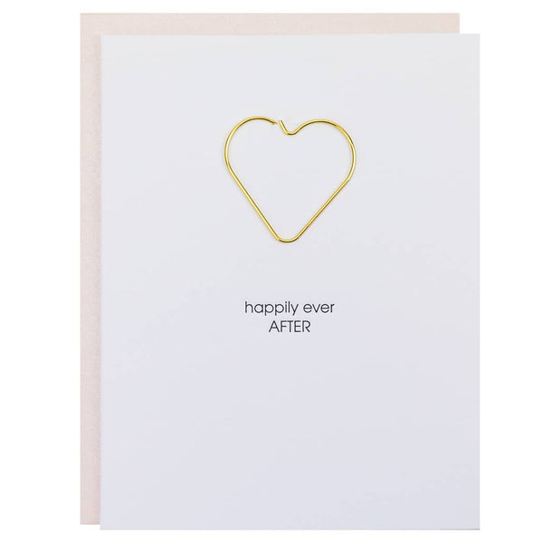Happily Ever After Heart Paper Clip Greeting Card - Bodega Nantucket