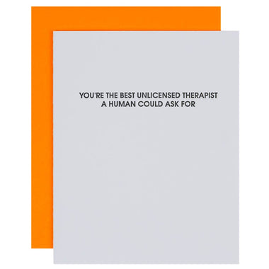 Unlicensed Therapist Letterpress Greeting Card - Bodega Nantucket