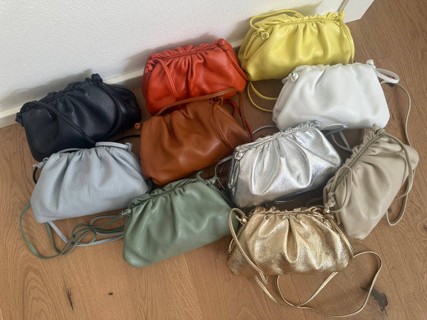 TANIA small - Genuine leather: Deep taupe