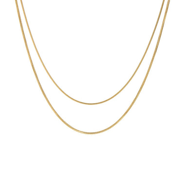 Double layer tube snake chain necklace - Bodega Nantucket