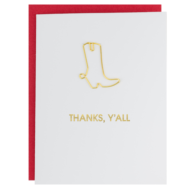 Thanks, Y'all - Paper Clip Letterpress Card - Bodega Nantucket