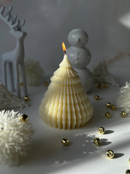 Origami Christmas Tree Candle | Holiday Decor | Gift Ideas  - Bodega Nantucket