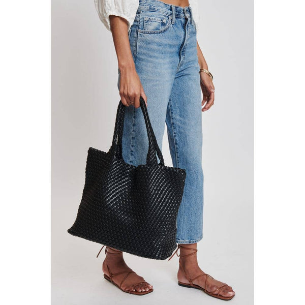 Solana Woven Vegan Leather Tote - Bodega Nantucket