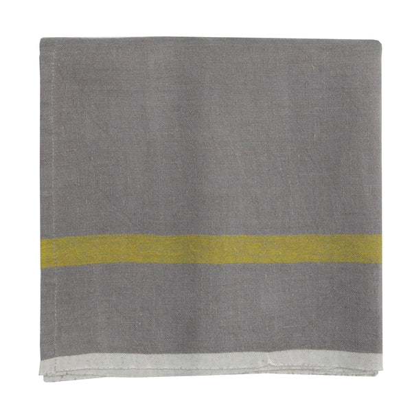 Laundered Linen Grey/Lime Napkins 20x20 - Set of 4 - Bodega Nantucket