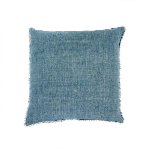 24x24 Lina Linen Pillow Arctic Blue - Bodega Nantucket