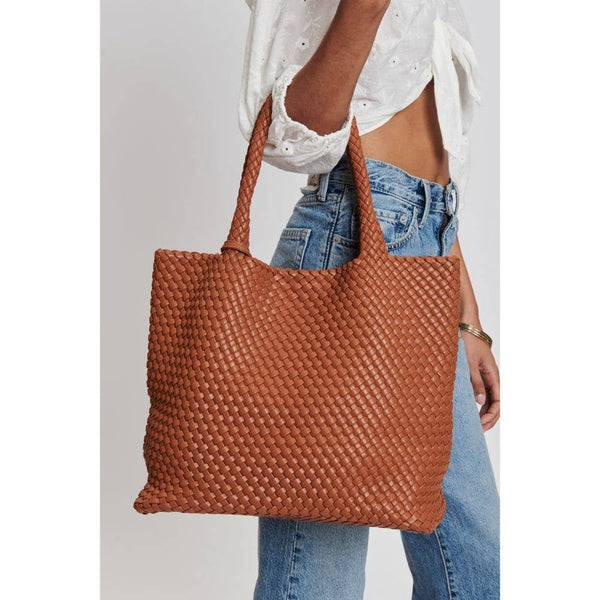 Solana Woven Vegan Leather Tote - Bodega Nantucket