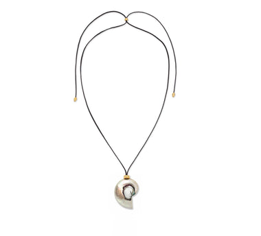 Delphine Nautilus Shell Cord Necklace