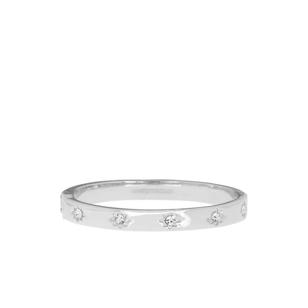 Crystal starburst hinged bangle - Bodega Nantucket