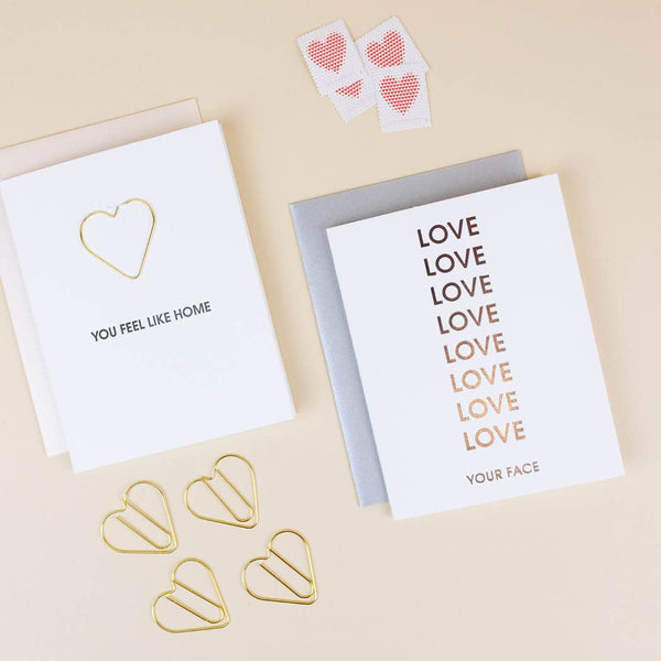 Love Your Face Letterpress Greeting Card - Bodega Nantucket