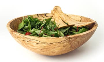 13" SPALTED MAPLE ROUND BOWL - Bodega Nantucket