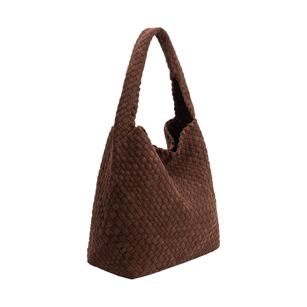 Johanna Tobacco Suede Vegan Shoulder Bag - Bodega Nantucket