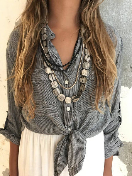 Gray Layer Necklace Set