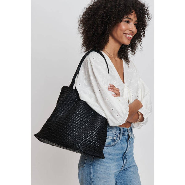 Solana Woven Vegan Leather Tote - Bodega Nantucket