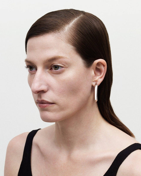 1.5" Perfect Hoops in Silver - Bodega Nantucket