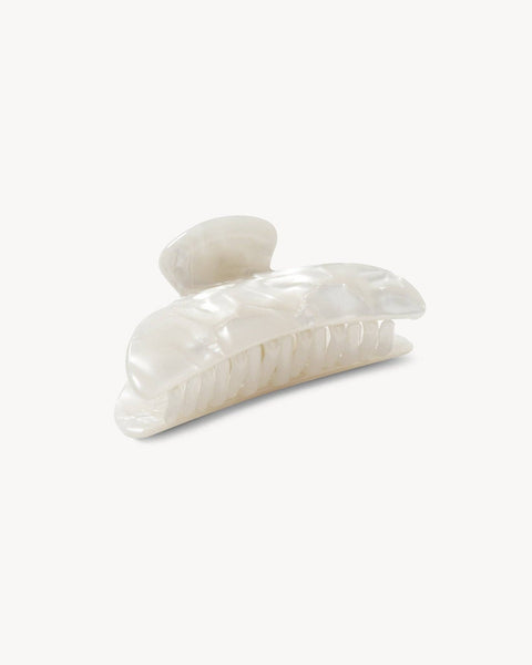 Midi Heirloom Claw in White Shell