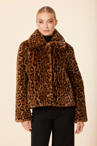 Faux Fur Leopard With Collar