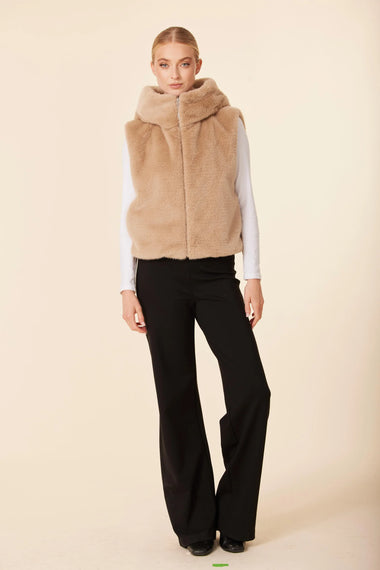 Faux Fur Zip Hoodie - Bodega Nantucket