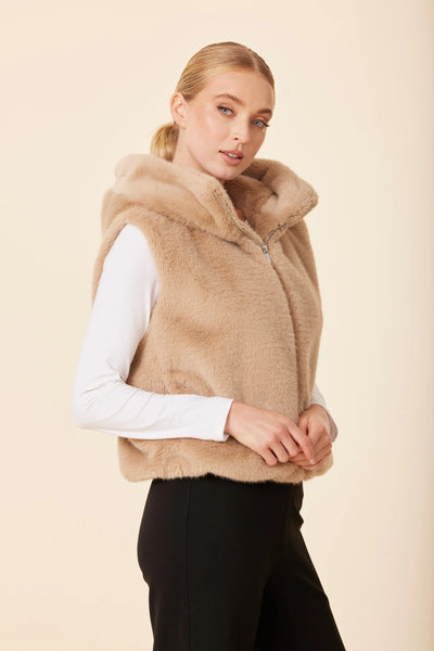Faux Fur Zip Hoodie - Bodega Nantucket