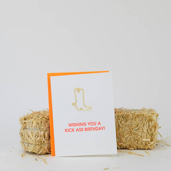 Wishing You A Kick Ass Birthday - Paper Clip Card - Bodega Nantucket