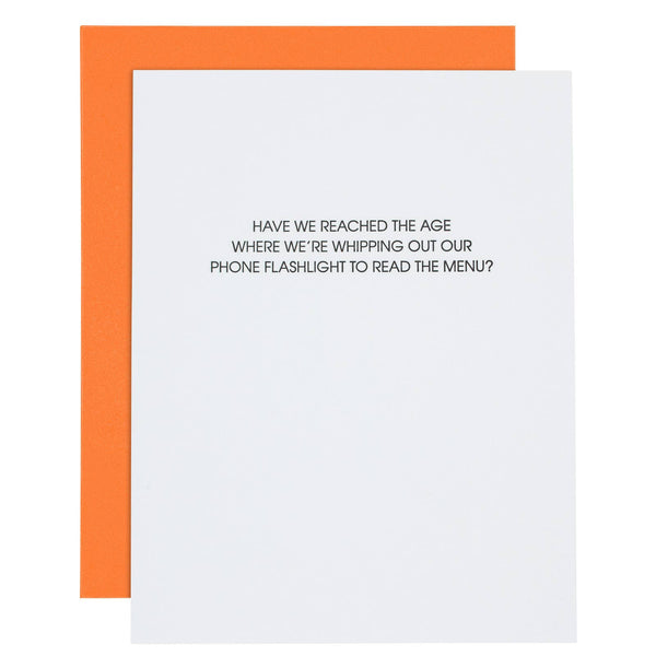 Read Menu With Phone Flashlight - Funny Birthday Card - Bodega Nantucket