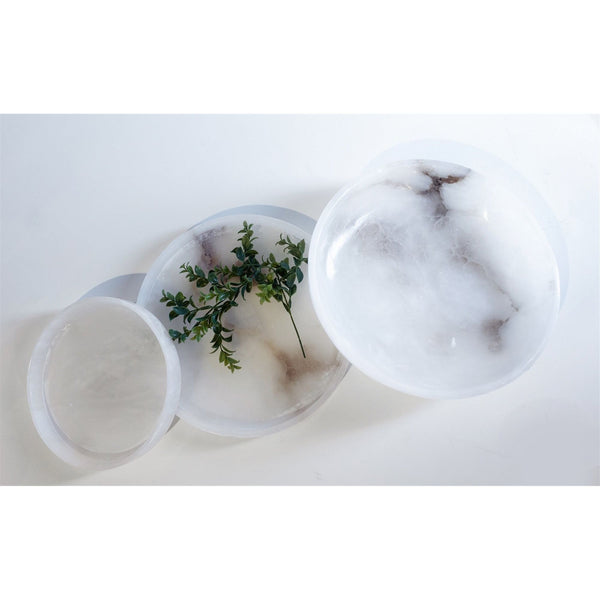 Round Alabaster Tray - Bodega Nantucket