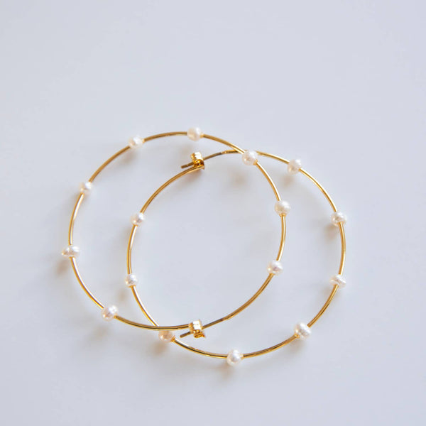 Thin hoop with gemstones - Bodega Nantucket