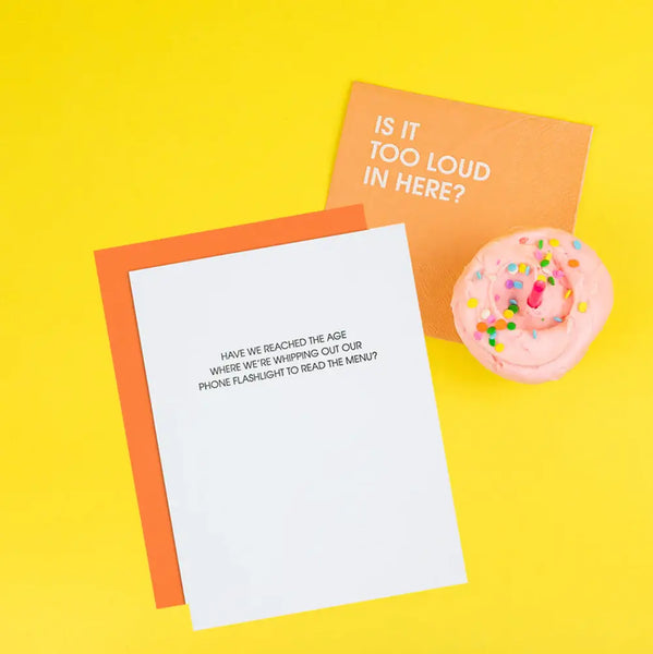 Read Menu With Phone Flashlight - Funny Birthday Card - Bodega Nantucket