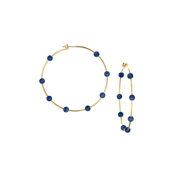 Thin hoop with gemstones