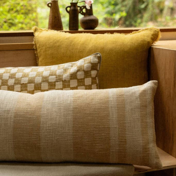 24x24 Lina Linen Pillow Cumin - Bodega Nantucket