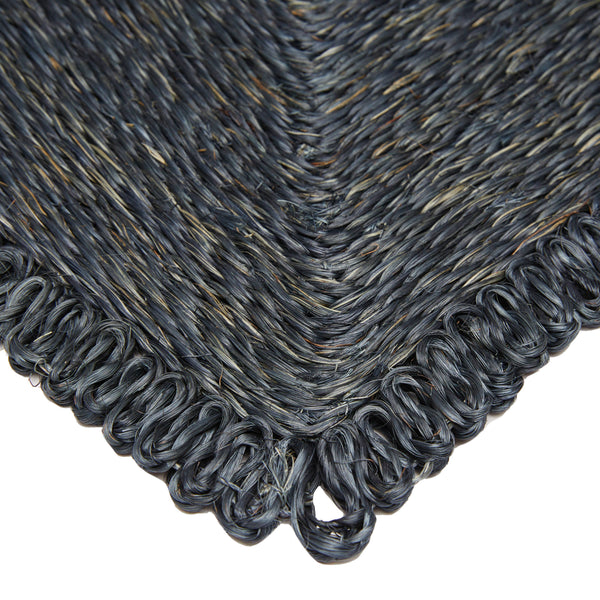 Loopy Abaca Navy 14" Square - Set of 4