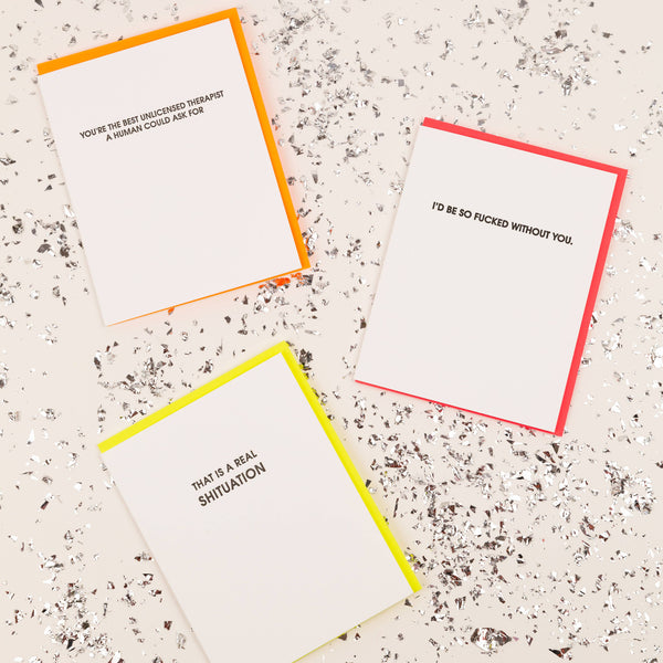 Fucked Without You Letterpress Greeting Card - Bodega Nantucket