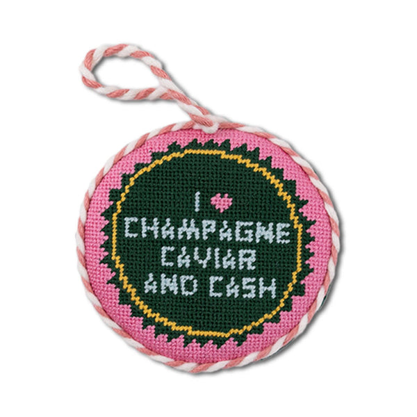 Needlepoint Ornament - Caviar Cash - Bodega Nantucket