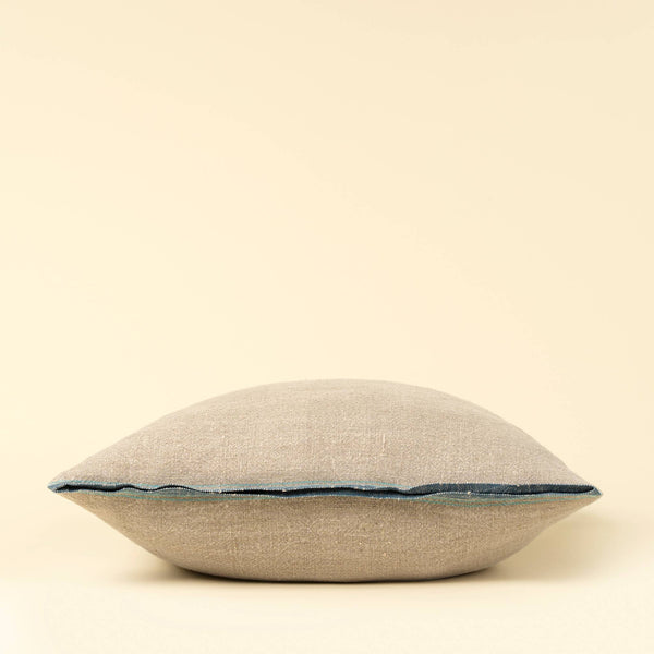20x20 Selvage Linen Pillow, Denim - Bodega Nantucket