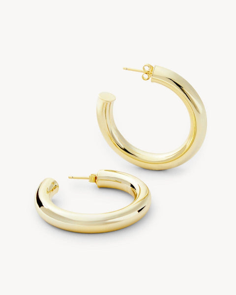 1.5" Perfect Hoops in Gold - Bodega Nantucket