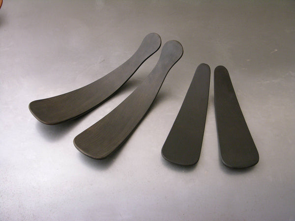 LARGE EBONIZED OAK SALAD TOSSERS (11.5" PAIR) - Bodega Nantucket