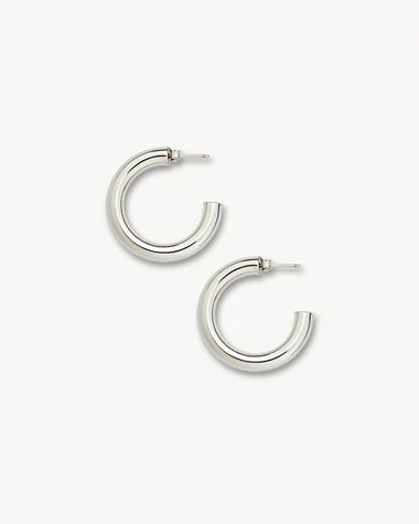 1" Perfect Hoops in Silver - Bodega Nantucket