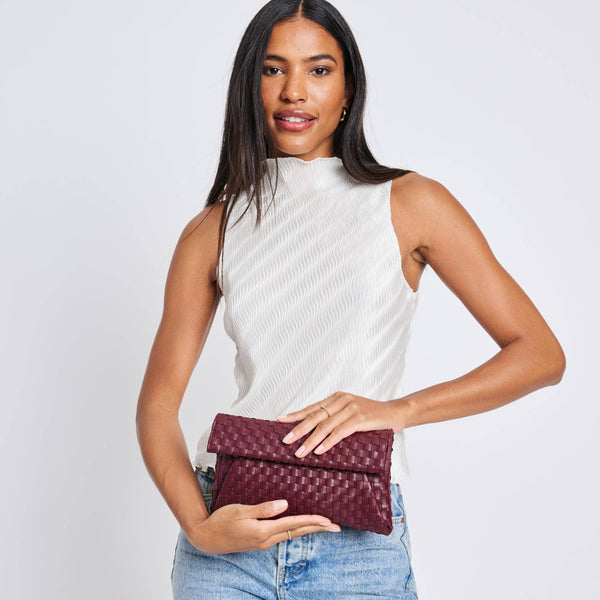 Priscilla Woven Clutch Nude - Bodega Nantucket