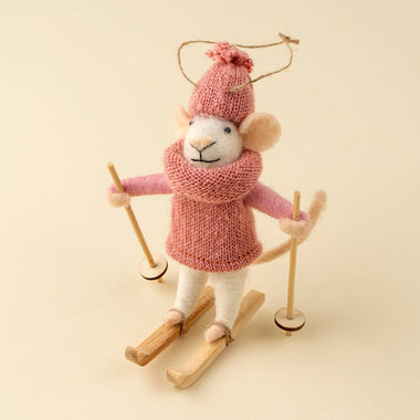Powder Penny Mouse Holiday Ornament