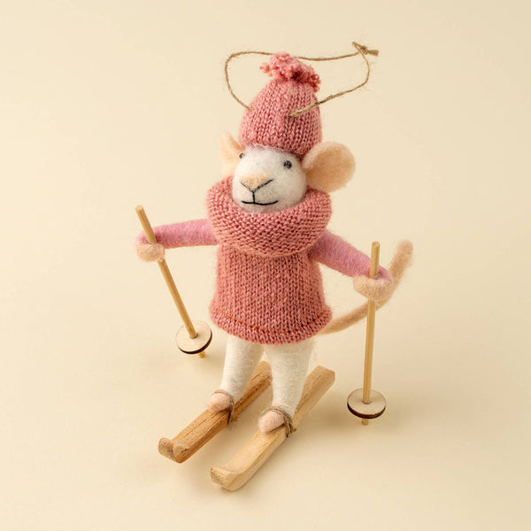 Powder Penny Mouse Holiday Ornament