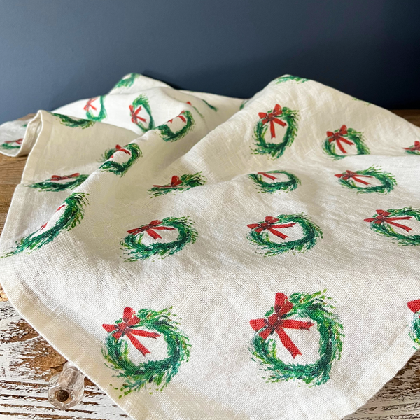 Wreath Kitchen Towel - Bodega Nantucket
