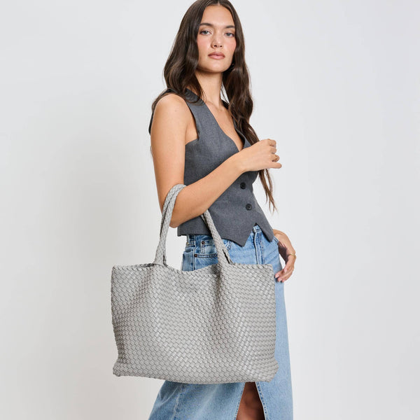 Solana Woven Vegan Leather Tote - Bodega Nantucket