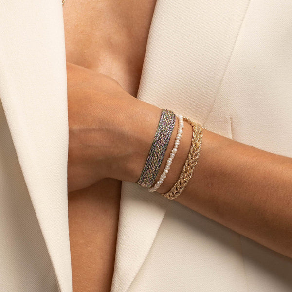 Braided Bracelet Gold and Silver - Bodega Nantucket