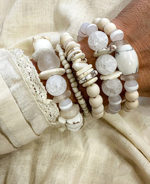 Tribal Stack Bracelet | Blanc