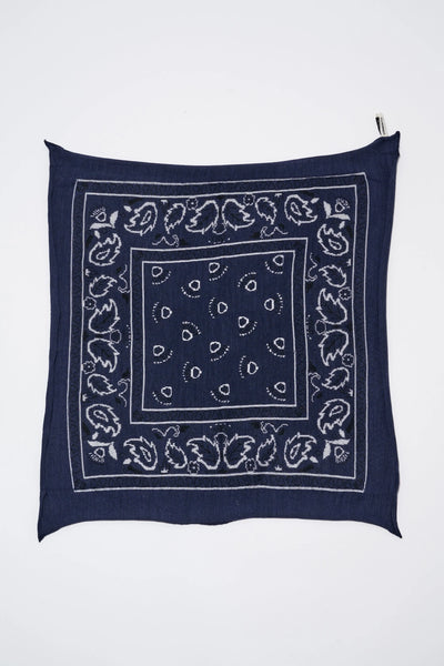 Cashmere Bandana Navy - Bodega Nantucket