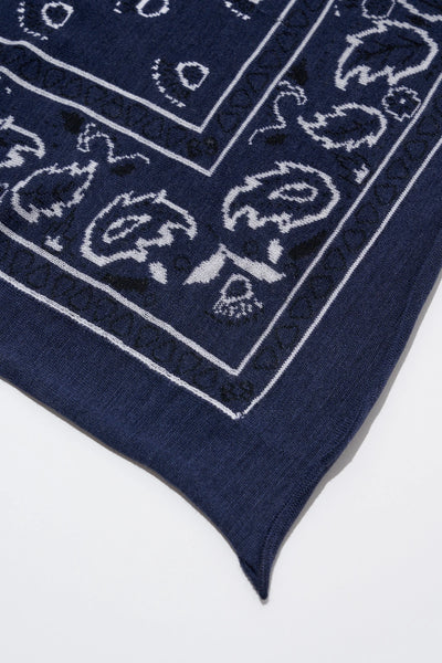 Cashmere Bandana Navy - Bodega Nantucket
